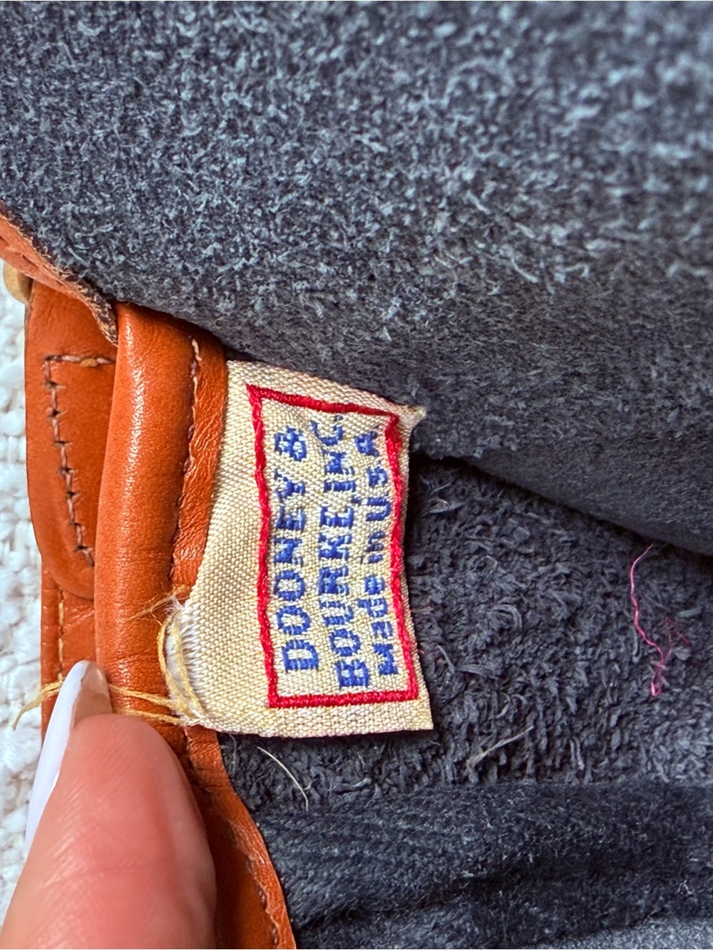 Vintage Dooney & Bourke All Weather Pebbled Leather Crossbody with Brown Trim - Picture 9 of 13
